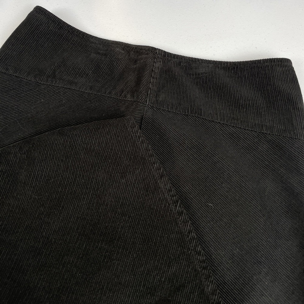 United Colors Of Benetton Skirt‎ Women's Size 14 Black Corduroy Vintage Cotton